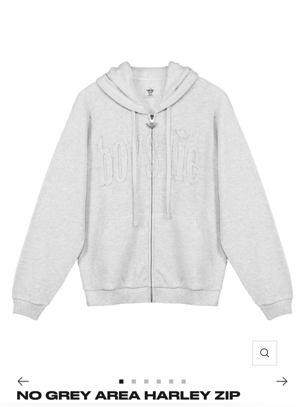 NWOT boys lie no grey area harley zip